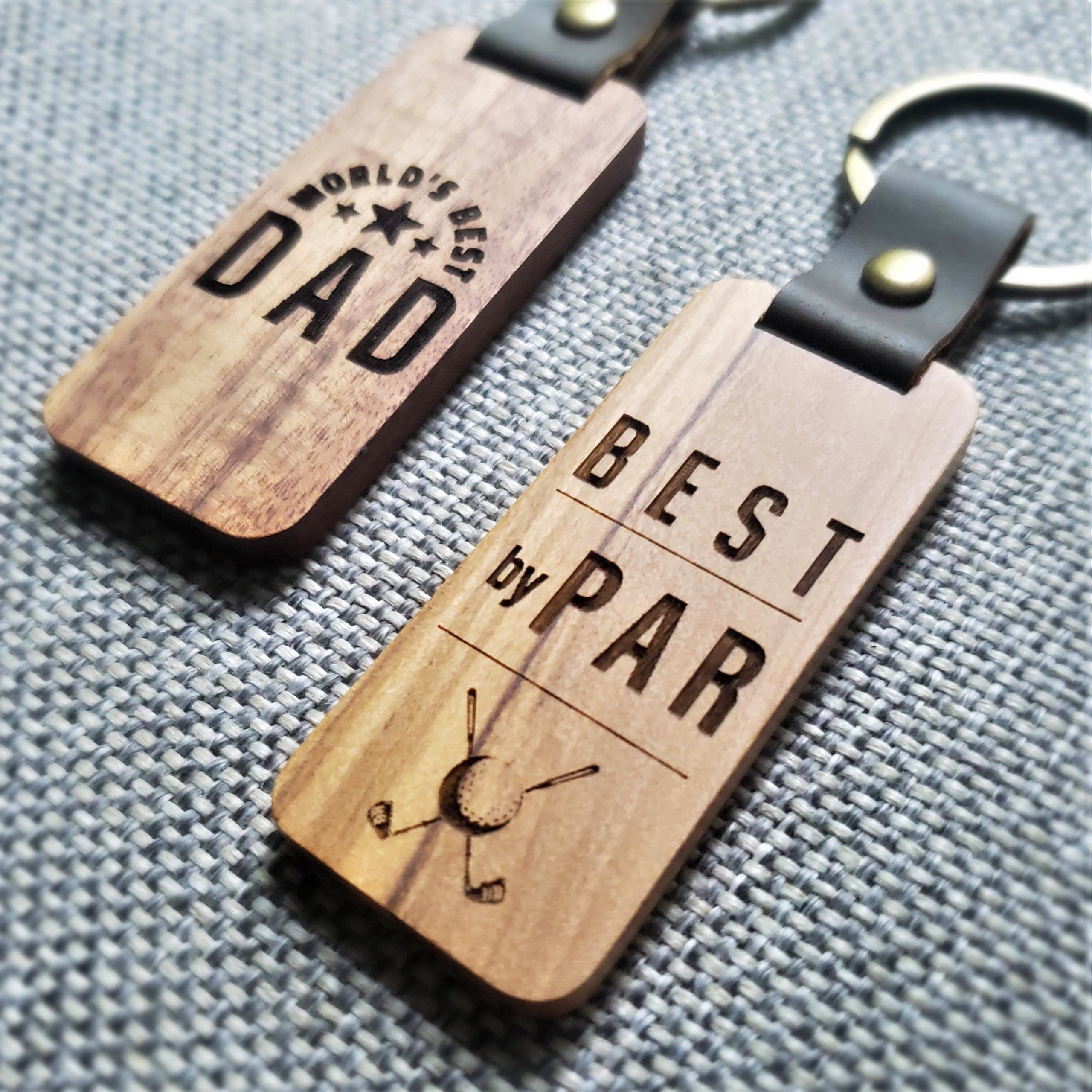 The Woods Wood & Leather Keychain – Roost Gift & Home Collection